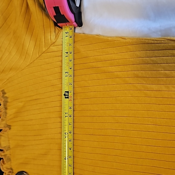 Yellow Off Shoulder Sundress Size L - Picture 5 of 7